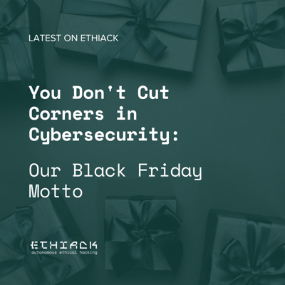 You Don't Cut Corners in Cybersecurity: Our Black Friday Motto